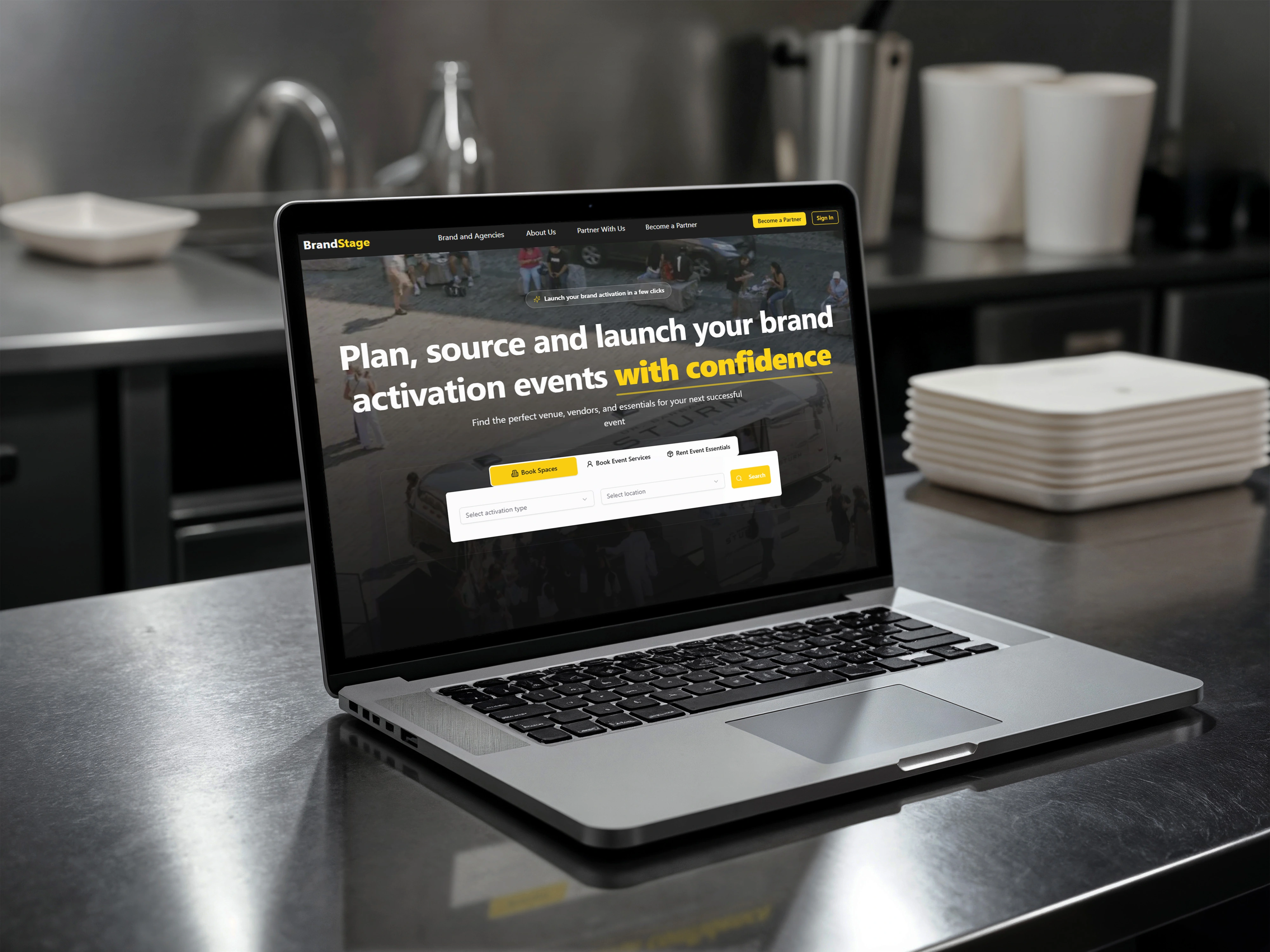 Screenshot of BrandStage - Event Booking Platform project